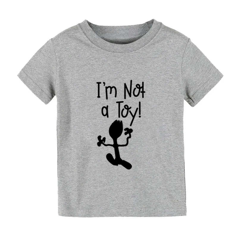 Детская футболка с принтом «I'm not a Toy» рубашка для мальчиков и девочек детская одежда для малышей забавные уличные футболки CZ-160