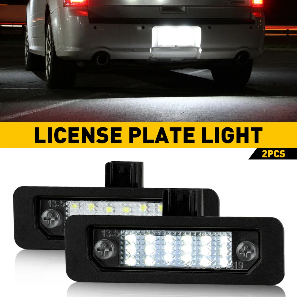 

Auto Car LED Number License Plate Lamps For Ford Mustang Flex Focus Fusion Taurus Lincoln MKS MKT MKX MKZ Mercury Milan Sable
