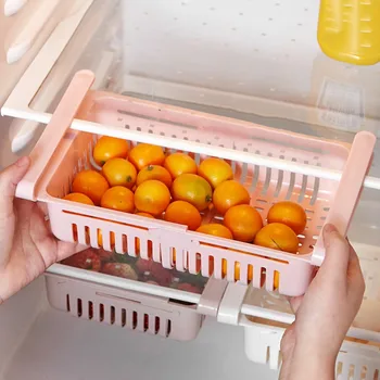 

4PCS Kitchen Article Storage Shelf Refrigerator Storage Box Refrigerators Drawer Shelf Plate Vegetable Fruit Organizer Box