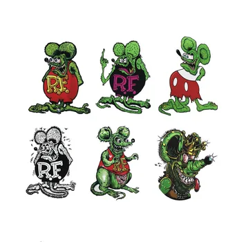 

10pcs Fink Mouse Stickers For Suitcase Satchel Schoolbag Book Bag Pencil Box Folder Phone Laptop Travel Luggage Cool Decals