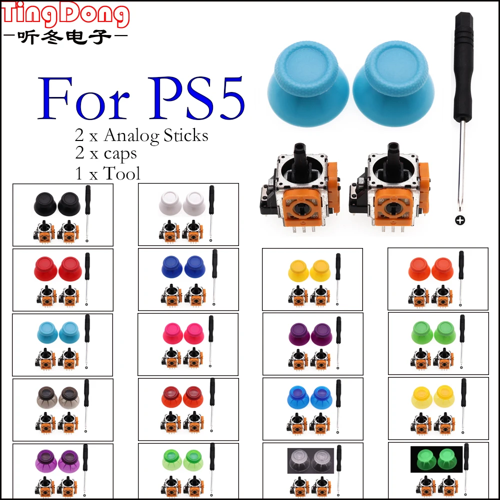 Tingdong 2 X 3d Analog Stick Sensor Potentiometers + 2 X Thumb Sticks