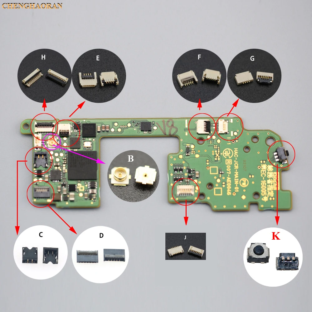 Chenghaoran Pcb Board Small Parts For Nintendo Switch Nx Joy Con Game Console Controller Fpc Connector On Machine Handle Board Accessories Aliexpress