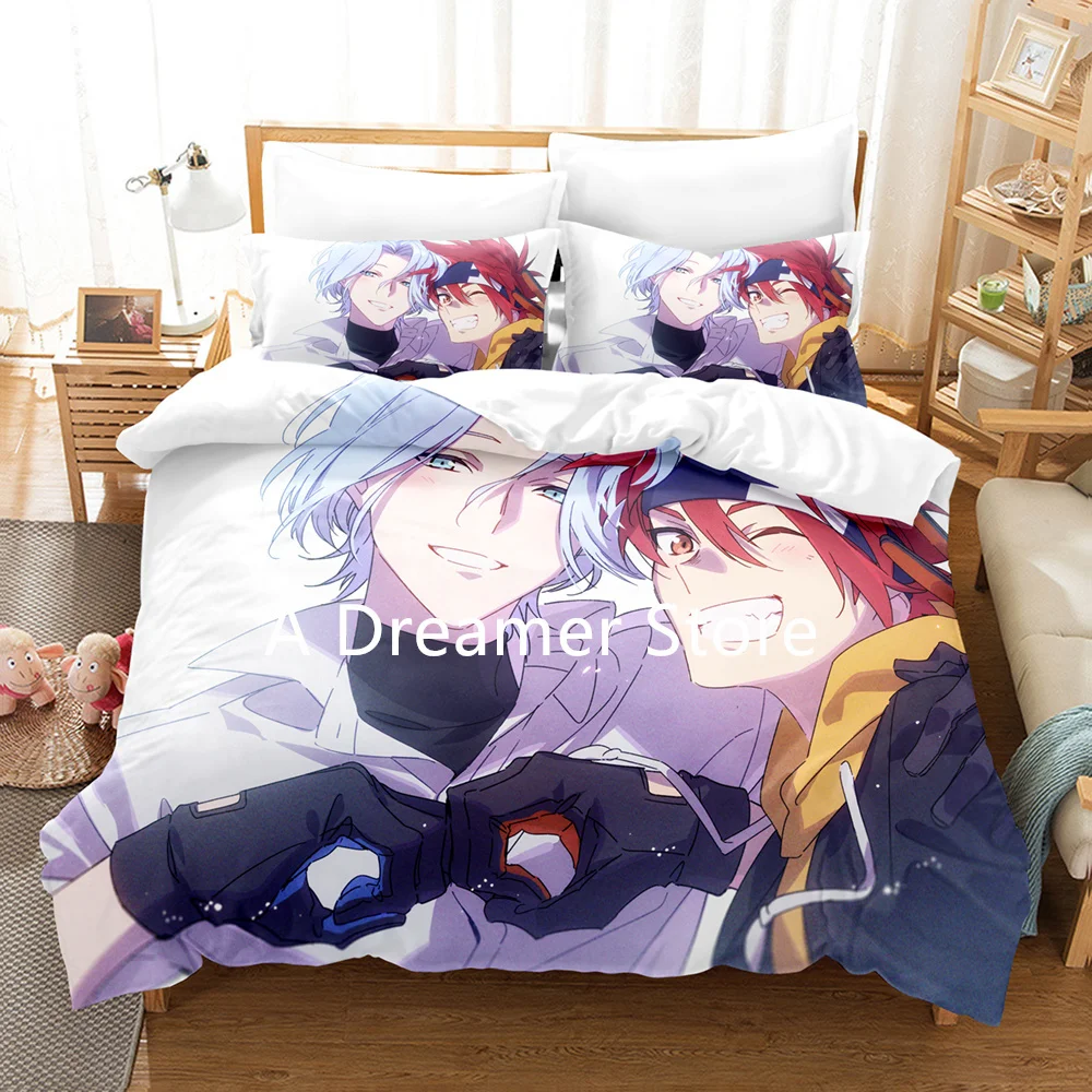 Skateboard Anime Bedding Set SK8 The Infinity Duvet Cover Boys Game Skateboard Printed Bedding Decoration Bedclothes Home