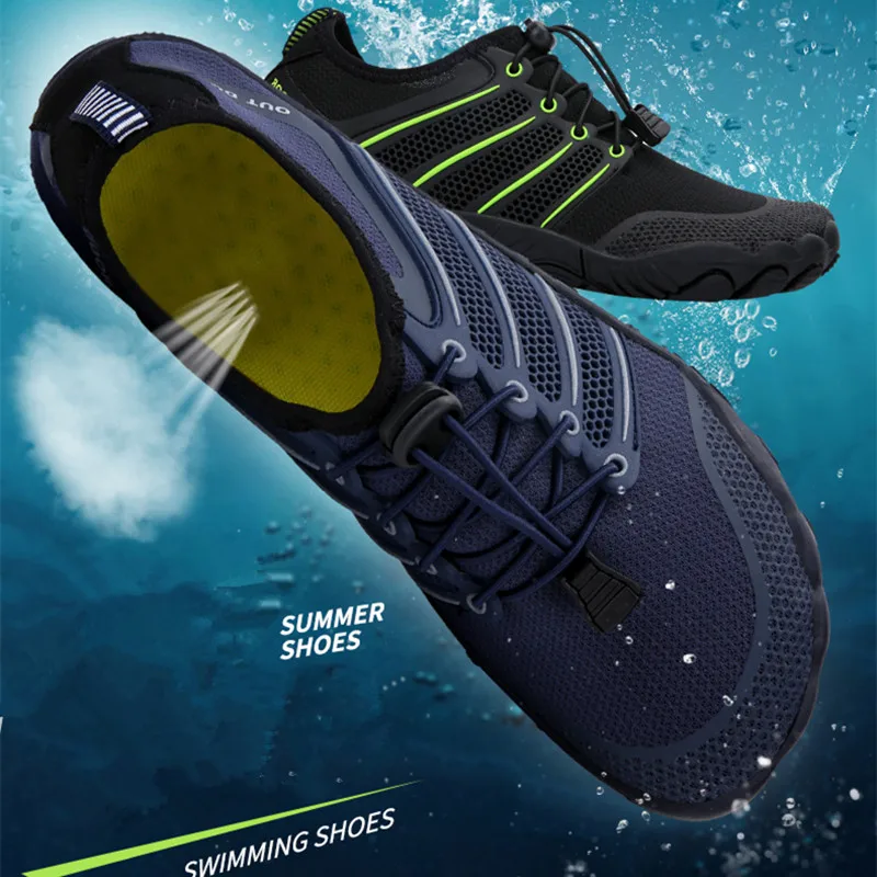 Men Women Quick Dry Trekking Water Sports Shoes Comfortable Breathable Upstream Beach Wading Shoes Nonslip Barefoot Aqua