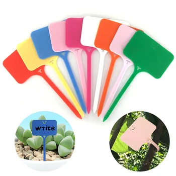 

10PCS T type label waterproof record plate Nursery Premium Label Plastic Plant Garden Plant Pot Planter Vegetable Label Tag