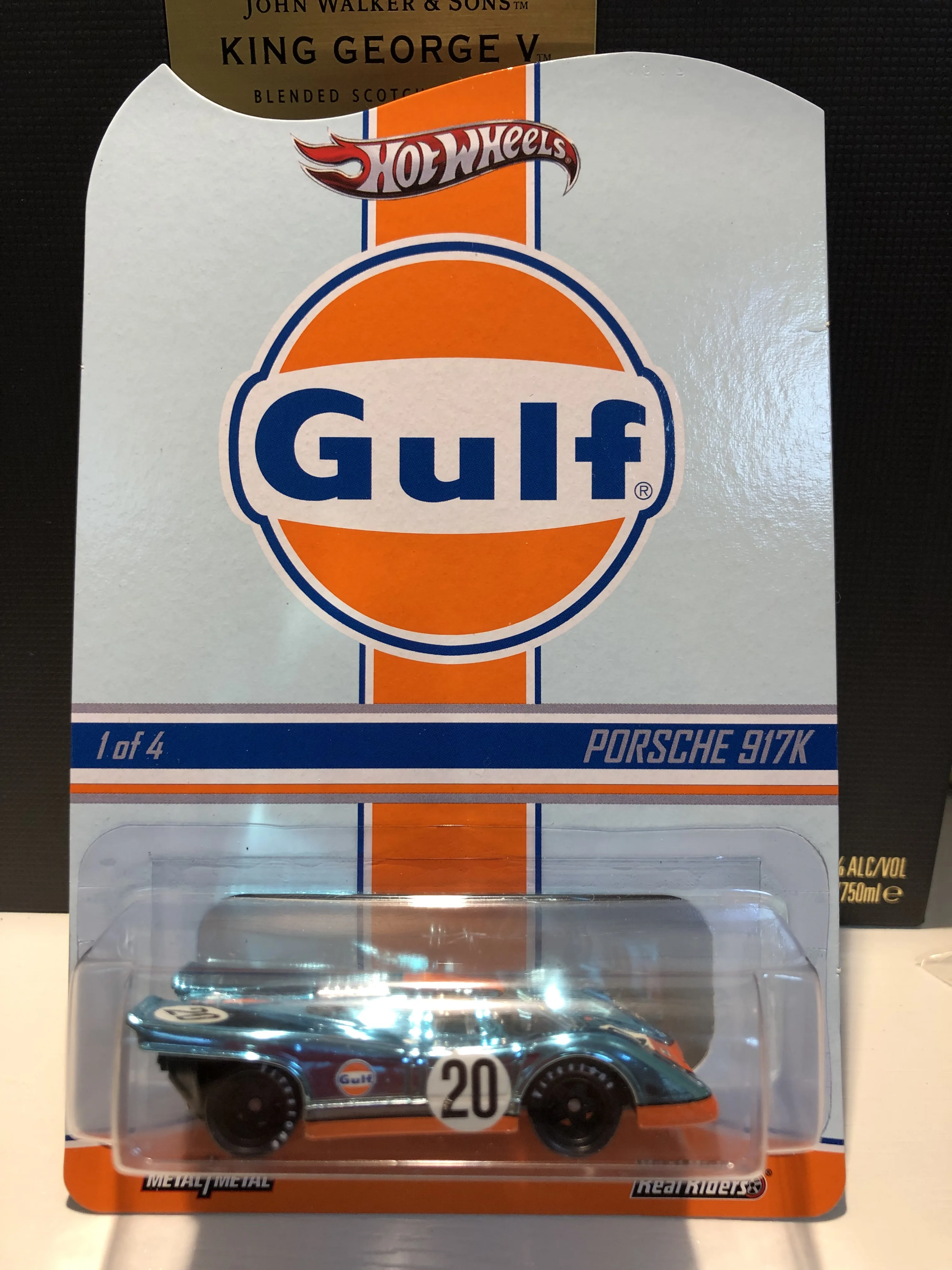 Hot Wheels автомобиль Галф Порше 917K Коллекционное издание реальные гонщики литые