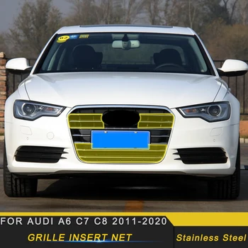 

Car Accessories Stainless Steel Front Grille Insert Net Anti Pest Dust Garbage Proof Inner Cover Net For Audi A6 C7 C8 2011-2020
