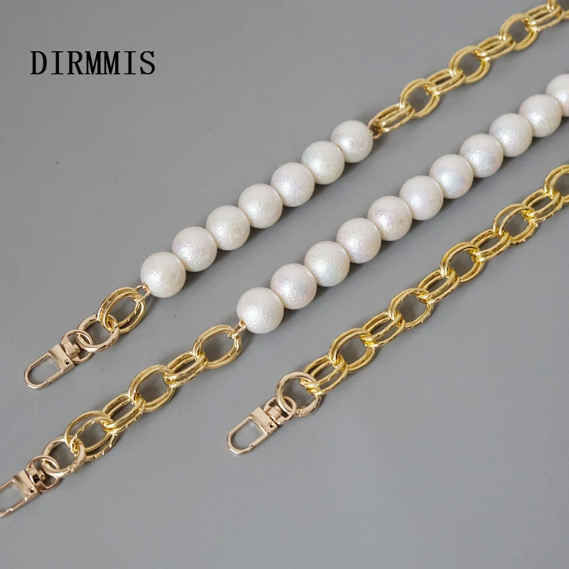 New Fashion Woman Handbag Accessory Parts White Pearl Acrylic Resin Chain Luxury Solid Strap Women Shoulder Cute Clutch Chains diy replaceable resin chains acrylic handbag accessory chains detachable plastic starp clutch purses chain bag accessories 100cm