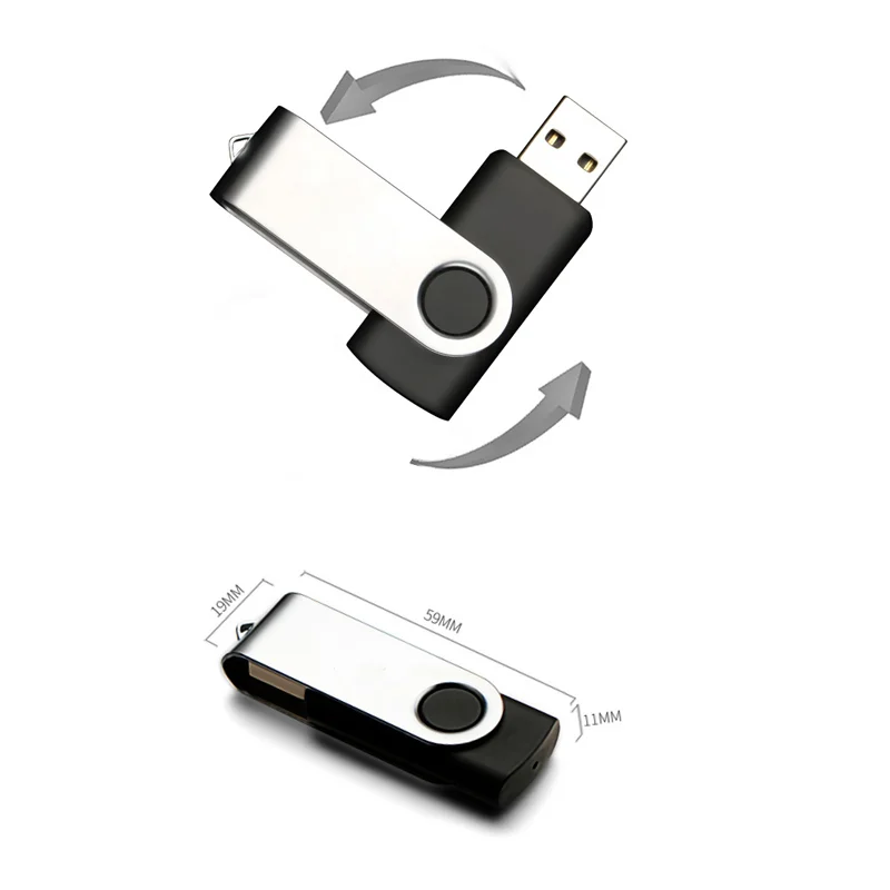 

Waterproof Metal Rotate Usb Flash Drive Keychain Flash Disk 2.0 128GB Pen Drive 256GB Memory Card 512GB Pendrive Free Shipping