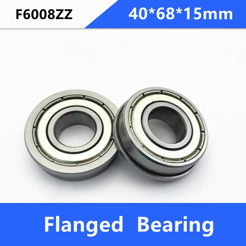 5pcs/10pcs Flanged bearing F6008ZZ F6008 ZZ 2Z Z 40x68x15mm flange deep groove ball bearings 40*68*15 |