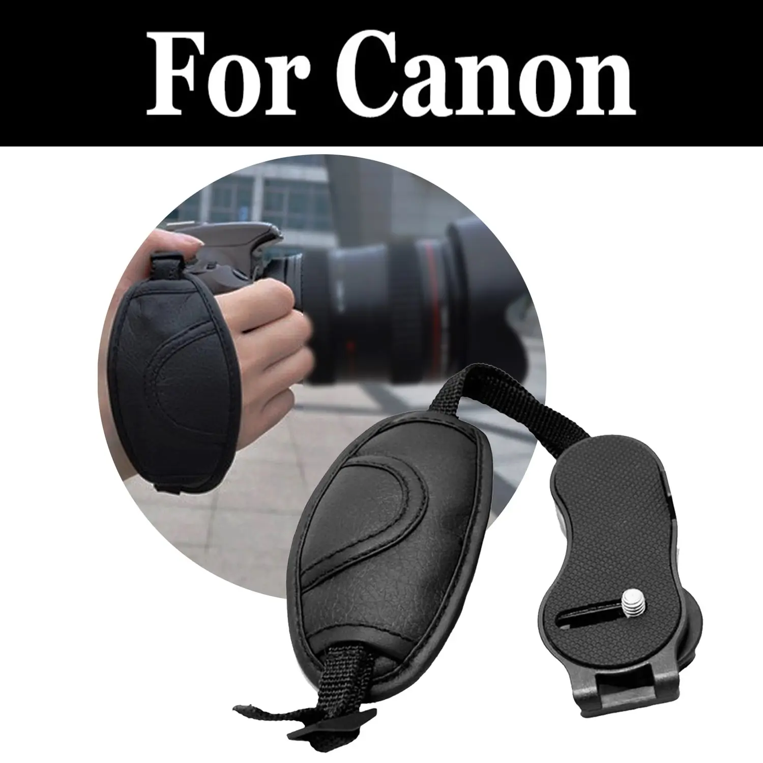 Cinturino Da Polso Fotocamera Impugnatura In Pelle Dslr Per Canon Eos Rebel Eos 750D Kiss X8I T6S Eos 760D 8000D T7 2000D T7I 800D Kiss X9I
