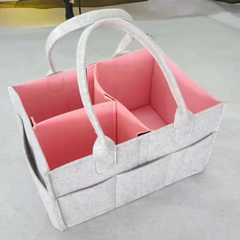 

Felt Cloth Storage Bag Foldable Baby Luiertas Mummie Moederschap Zak Desket Organiser Toy Storage Car Organizer Basket