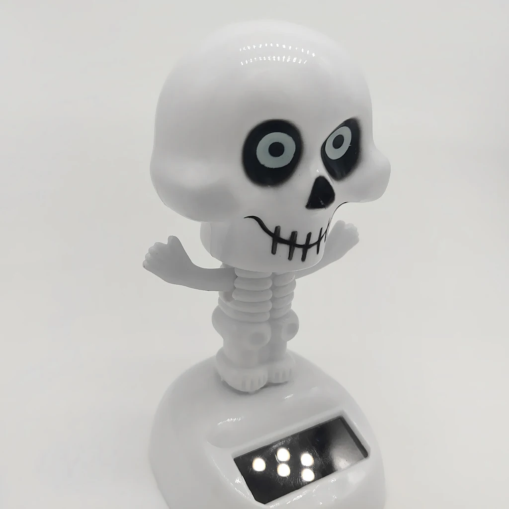 Cute Solar Powered Dancing Skeleton Bobble Toy   for Home, Desk, Car Ornament