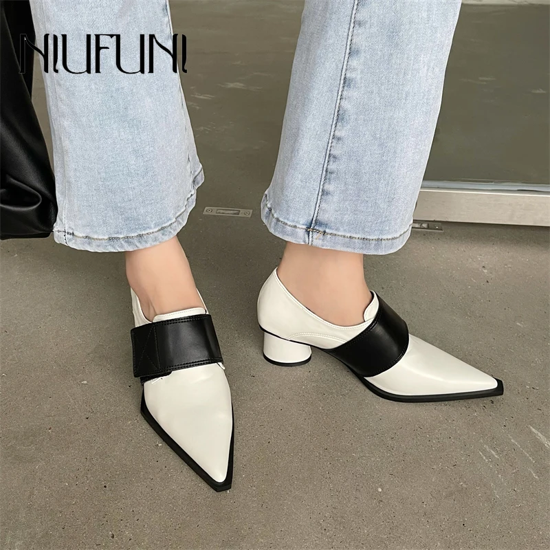 Details about   New Women Rivet Shoes Pointy Flat Shoes Leather Shoes Heel Boat Shoes Shoes