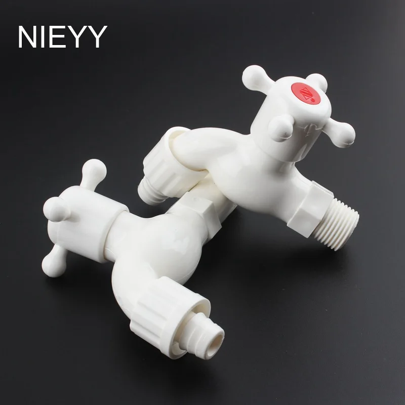 

1/2" Male Thread PVC Water Tap Plum Blossom Handle Plastic Faucet Washing Machine Garden Irrigation Water Valve 16mm Hose Water