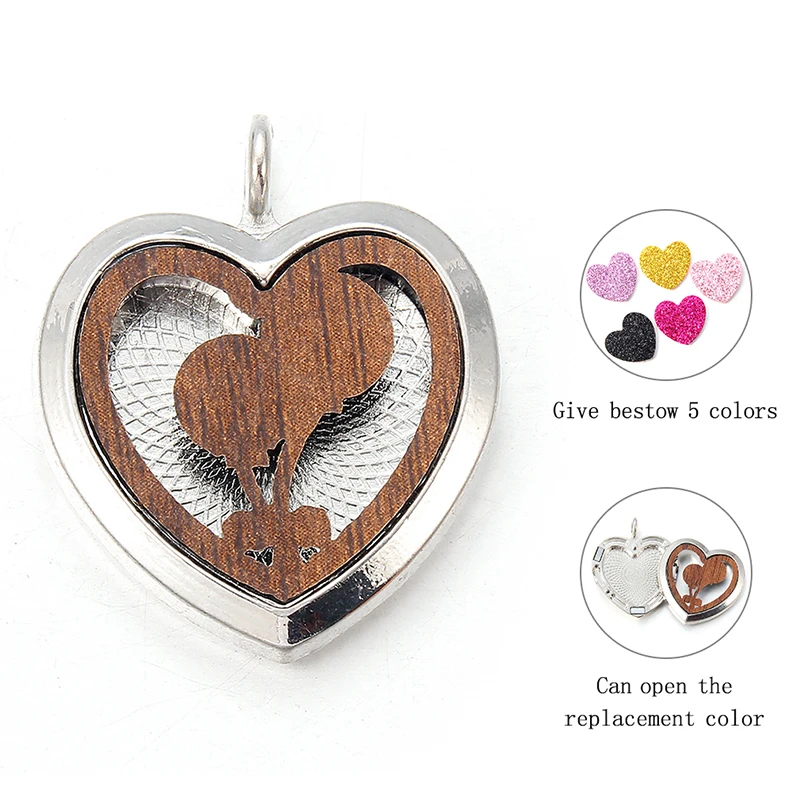 Aroma Locket Necklace Magnetic Aromatherapy Essential Oil Pendant Necklace Multi-style - Metal color: style 7
