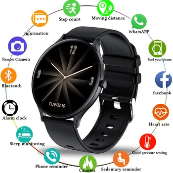

LIGE 2020 New Smart Watch Men Heart Rate Blood Oxygen Social APP Message Reminder Waterproof Sport Full Touch Screen smartwatch