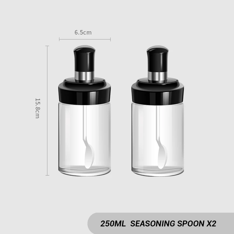 2Seasoning Spoon Бутылочки для приправ, Набор для специй, перца, спреи, соль, ложка меда, палочки, масляная щетка, стержень, кухонные принадлежности для хранения - Цвет: 2Seasoning Spoon