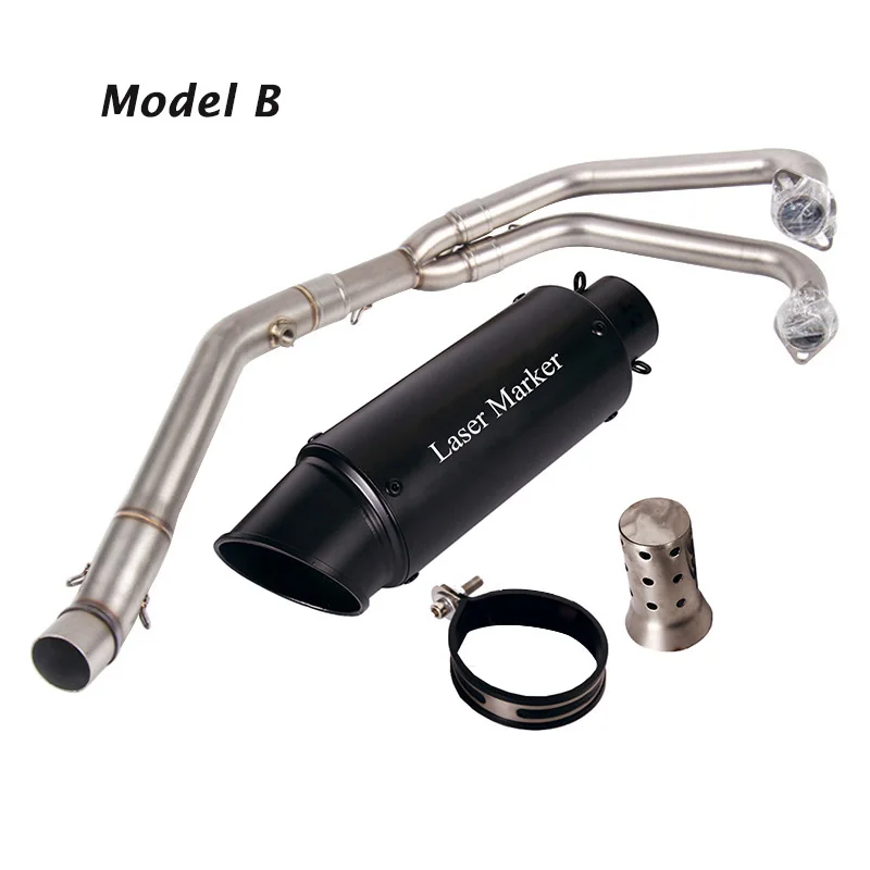 Motorcycle Exhaust Whole System Short Escape Muffler Tube Front Header Link Pipe for Yamaha YZF-R3 R25 - Image 3