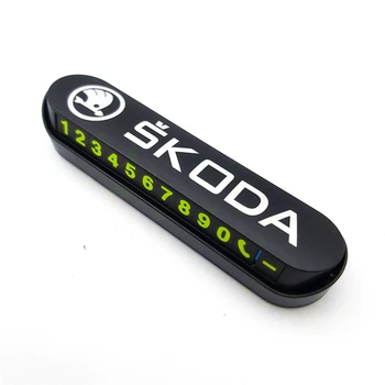 

Luminous Car Temporary Parking Card Sticker Phone Number Card Plate For skoda octavia fabia rapid superb octavia a 5 a 7