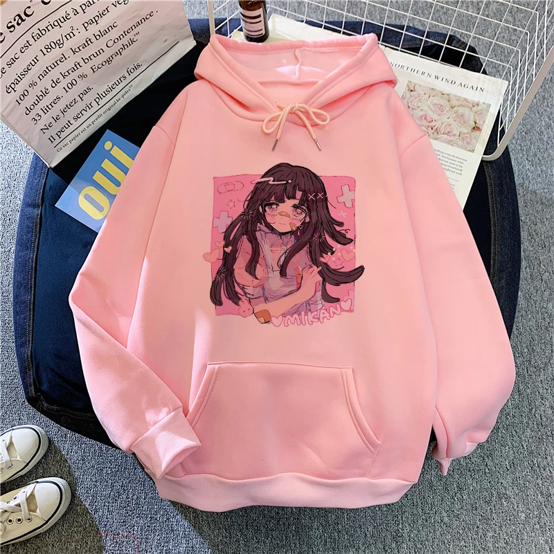 Милая Женская толстовка Mikan Tsumiki с героями мультфильмов аниме kawaii Японская