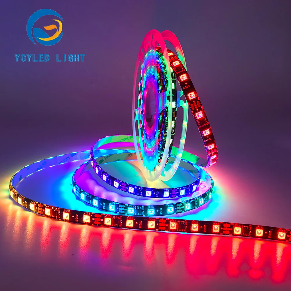 US $350.00 LED strip kit WS2811 Addressable Rgb Led Strip 60 ledsM 12V digital 5050 programable 5M Smart Pixel Led Tape with RF controller