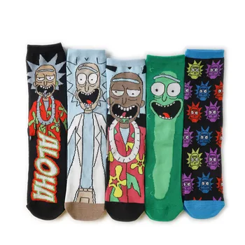 

10pair/lot J1573 Classical Cartoon Character Long Sock Fashion Men Wemen Unisex Casual Non Slip Breathable Comfortable Sock