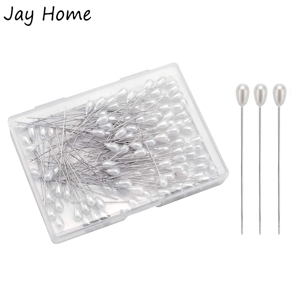 Description Picture 4 of item100PCS Pearl Head Corsage Pins White Straight Head Pins Sewing Pins for DIY Jewelry Making Sewing Wedding Flower Decorations