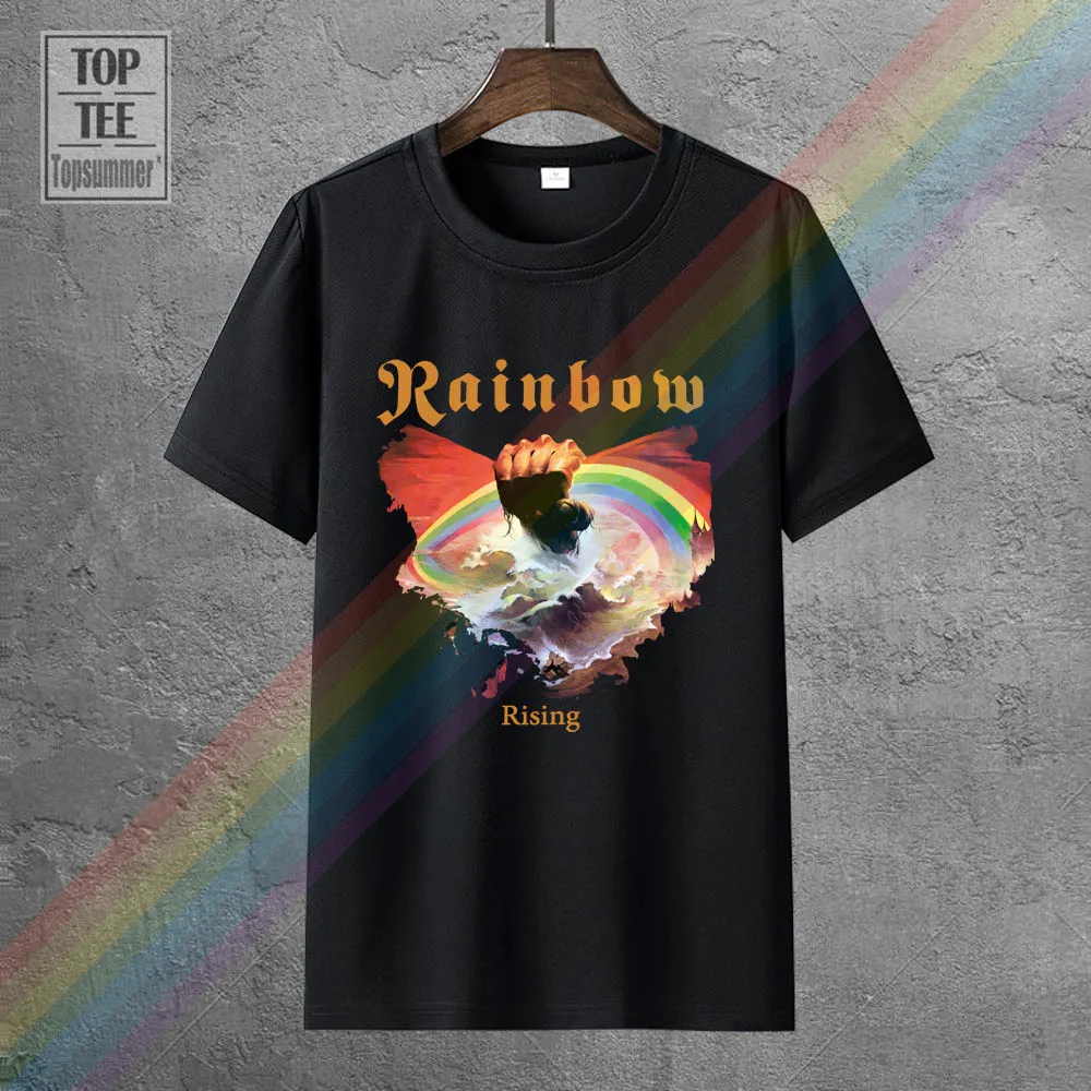 Rainbow Rising'76 Blackmore Deep Purple Dio New Black T-Shirt Double Side
