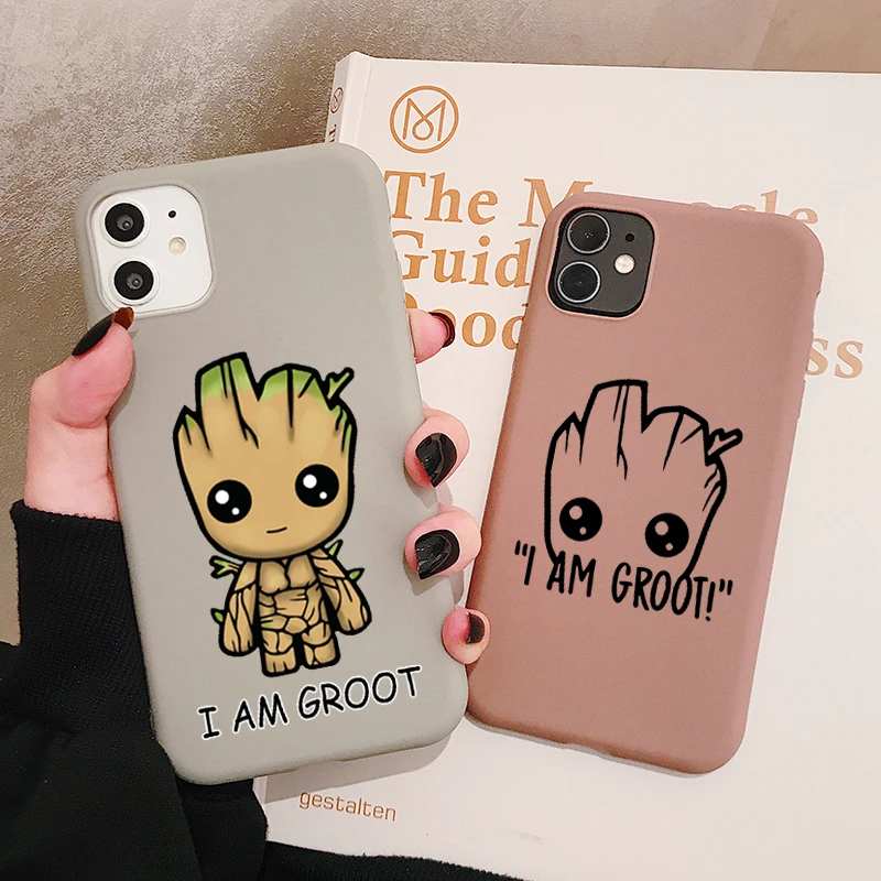 Чехол для телефона с героями мультфильмов I Am Groot Marvel для XiaoMi RedMi Note 8 7 6 5 K20 Pro матовый Силиконовый чехол s мягкая задняя крышка