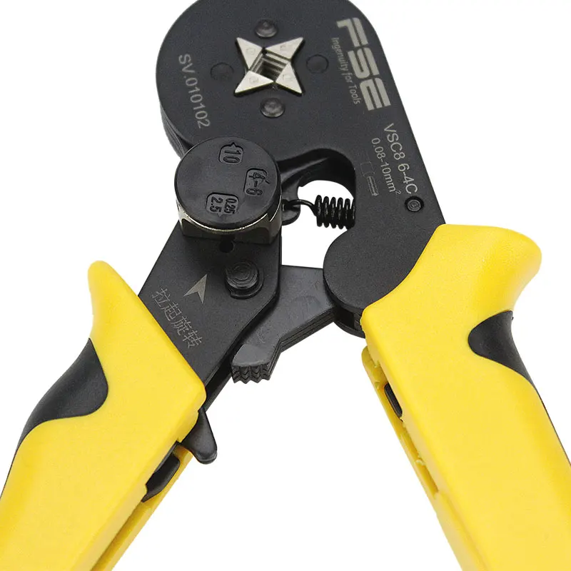 Crimping tools pliers VSC8 6-4C 0.08-16mm2 26-5AWG for tube type needle type terminal manual adjustable tools