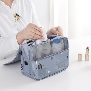 

Portable Waterproof Make Up Bags Large Capacity Travel Bath Cosmetic Bag Bathroom Skin Care Products Organizer Hook Up Wash Bag