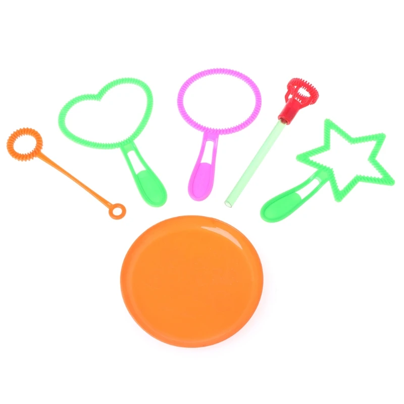 

New 6pcs Blowing Bubble Soap Tools Toy Bubble Sticks Set Outdoor Toy Kids Toy B36E