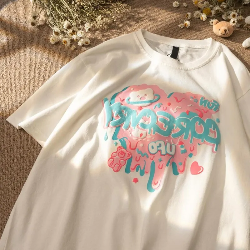Harajuku Women T shirts Dissolving love 