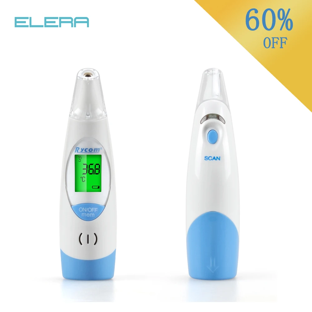 

ELERA New Cheap Baby Infrared Ear Thermometer Non-Contact Forehead Body Digital IR LCD Body Fever Measurement Termometro