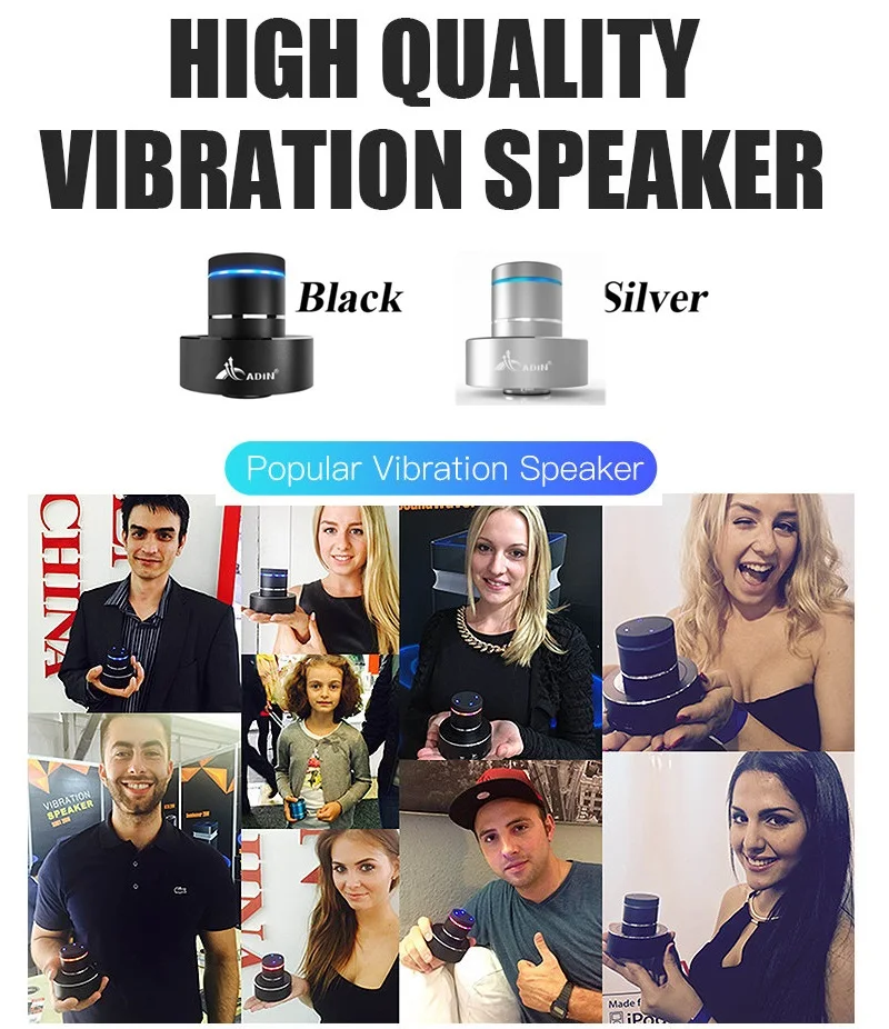 Adin 26w Touch Metal Bluetooth Vibration Speaker
