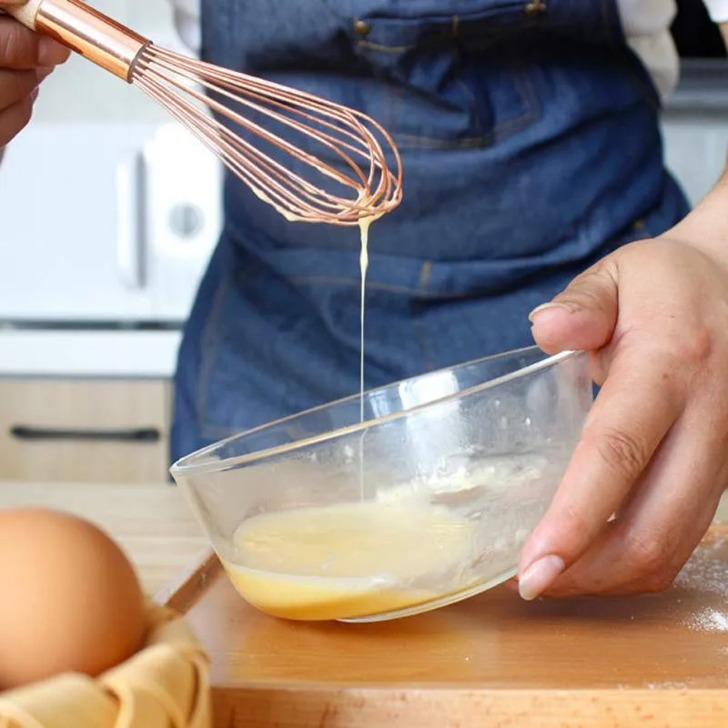 Стальной ручной миксер для яиц с деревянной ручкой, миксер для выпечки из нержавеющей стали, блендер, кухонные инструменты для дома