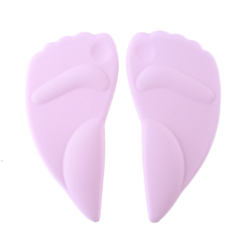 pink 2 в 1, стельки из лайкры для поддержки стопы, амортизирующие, амортизирующие, массажные, противоскользящие, женская обувь на высоком каблуке, подкладка, защита стопы, правильная плоская подошва - Цвет: pink