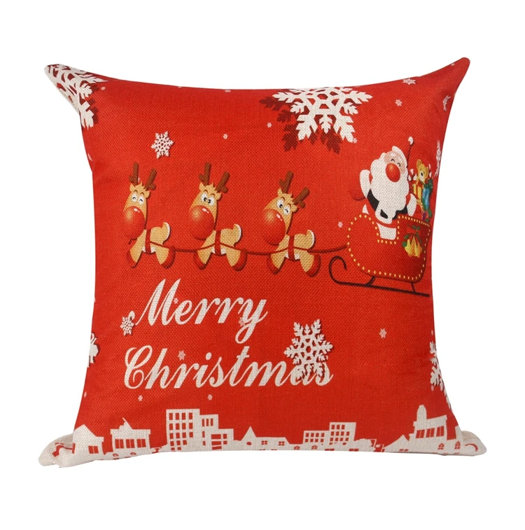 Navidad Рождественский чехол для подушки с рождественским декором для дома рождественские украшения олень Санта Клаус счастливый год - Цвет: Cushion cover 41