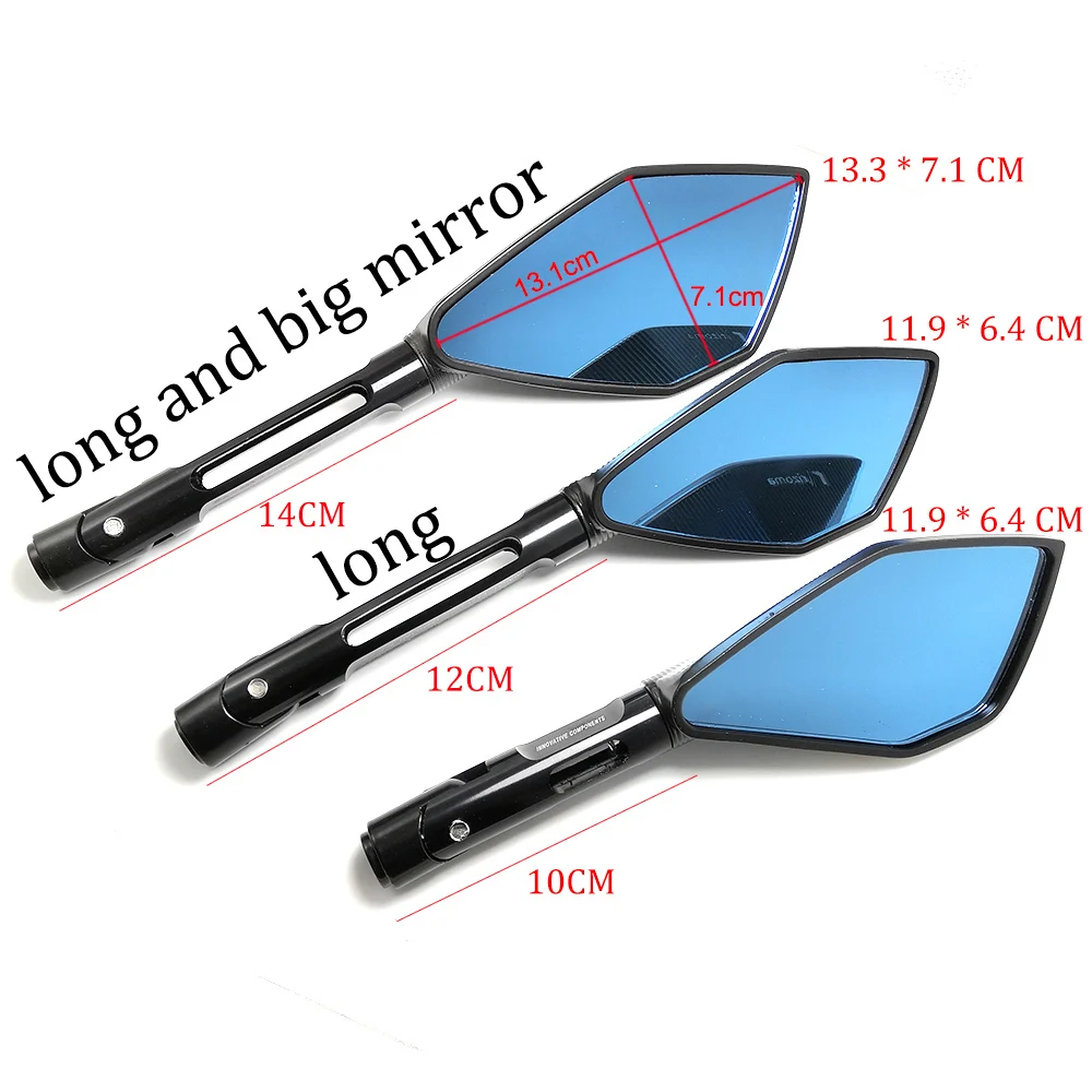 

Motorcycle Accessories Aluminum Rear View Rearview Mirrors Side Mirror For YAMAHA MT07 0 hornet forza 125 For KAWASAKI ninja 300