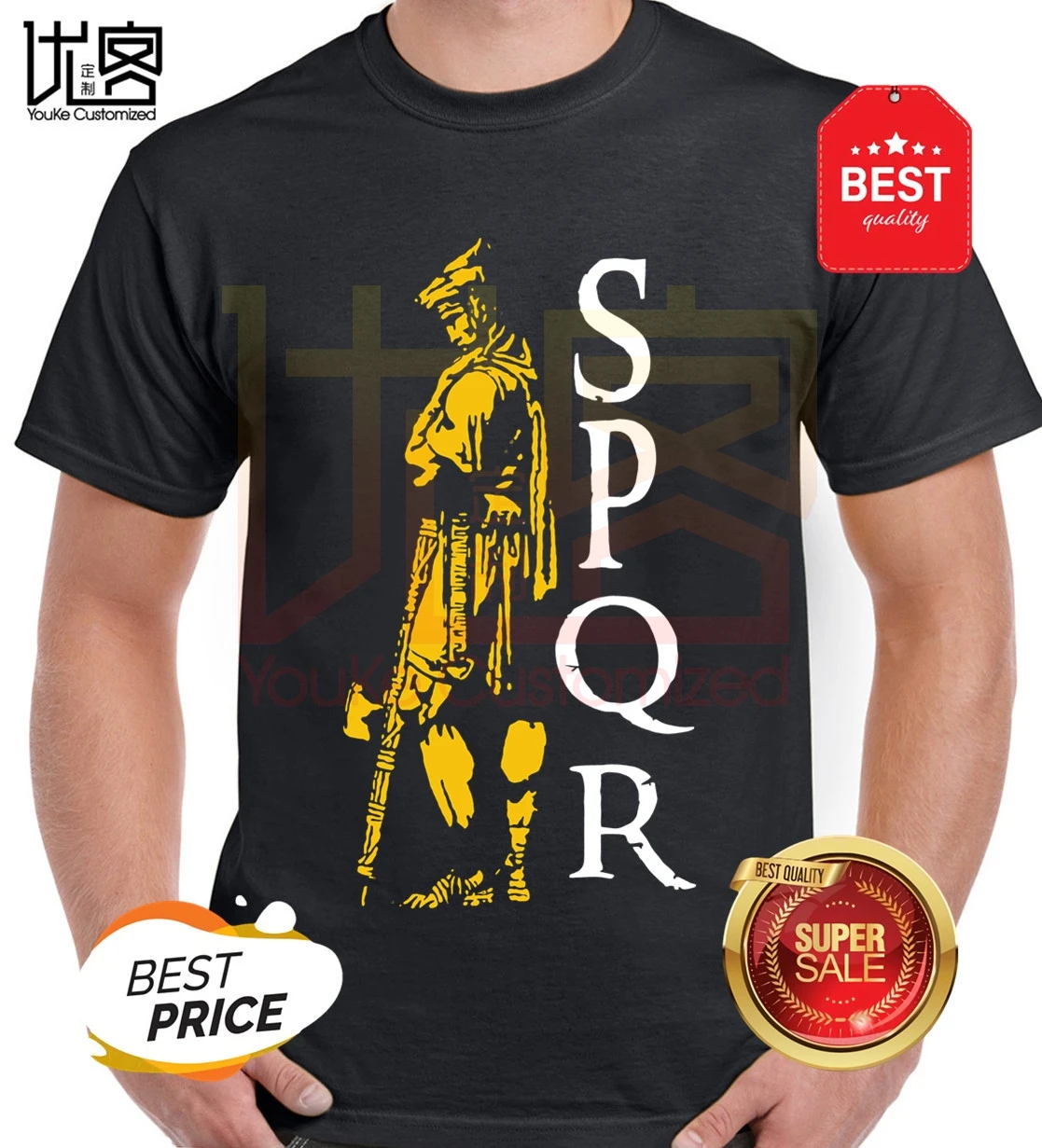 Распродажа новые модные летние мужские футболки Spqr A82 Римский Древний Рим