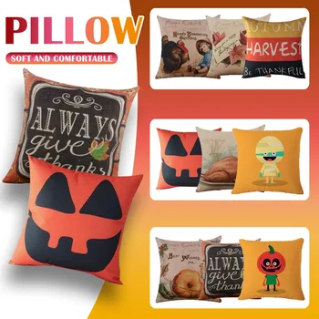 

Halloween Pillows Cover Decor Pillow Case Sofa Waist Throw Cushion Cover 1PC Square Pillow Case Home Decoration funda cojines50