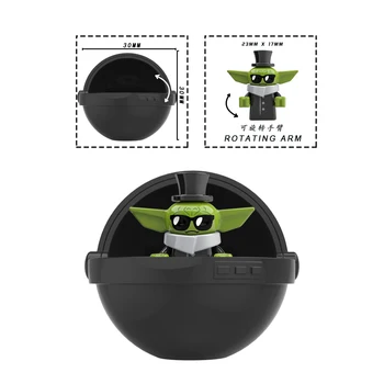 

Space Wars The Mandalorian Baby Yodas Model Figure Blocks Construction Building Bricks Toys For Children XP336
