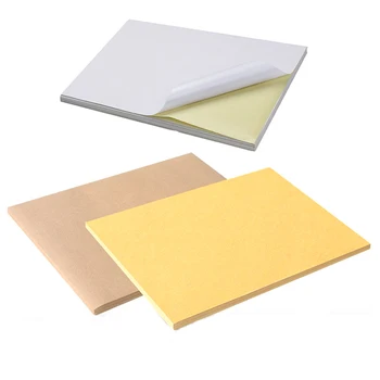 

55 Sheets/lot A4 Blank Copy Paper for Office Kraft Matt Printable Self adhesive Label Paper Laser Inkjet Printer Packaging Label