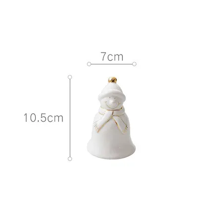 Нордический креативный Рождественский Керамический снеговик, фигурки для украшения дома, милые Мультяшные фигурки, вечерние украшения для гостиной - Цвет: M-9