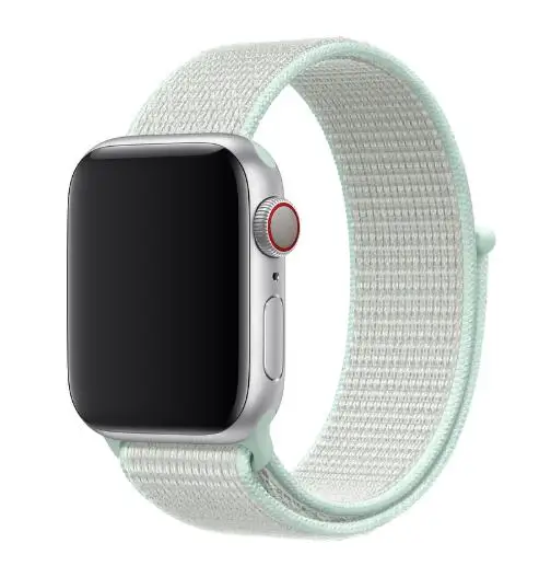 Light cyan Хорошо сделанная нейлоновая Спортивная петля для Apple Watch band 44 мм 42 мм 40 мм 38 мм ремешок для iwatch series 5/4/3/2/1 - Цвет ремешка: Light cyan