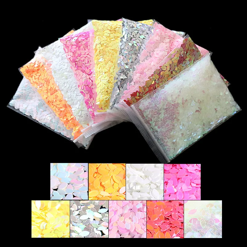 

1 bag of horse eye sequins AB Symphony Nail Patch Millet leaves water droplets phototherapy nail art creation decoration nails