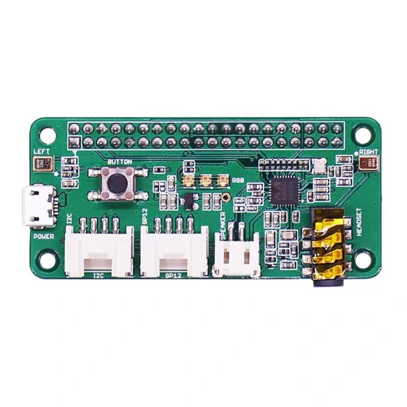 Raspberry Pi ReSpeaker Интеллектуальный голосовой модуль двойной микрофон Плата расширения подходит для Raspberry Pi 4B 3B 3B+ Zero W
