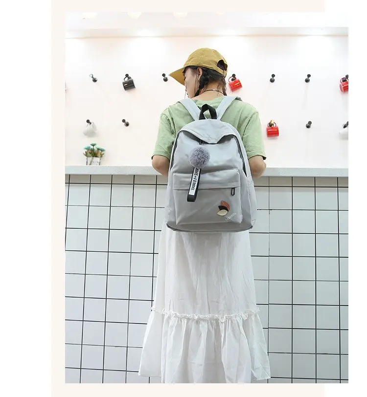 INS School Bag Women's Korean-style High School College Student Popular Brand Campus Simple MORI Series Vintage Sense GIRL'S Bac