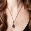 Adjustable Wax Rope Hemp Macrame Necklace Rough Net Bag Pendant DIY Home Decor Energy Stone Crystal Stone Hanging Accessories 4